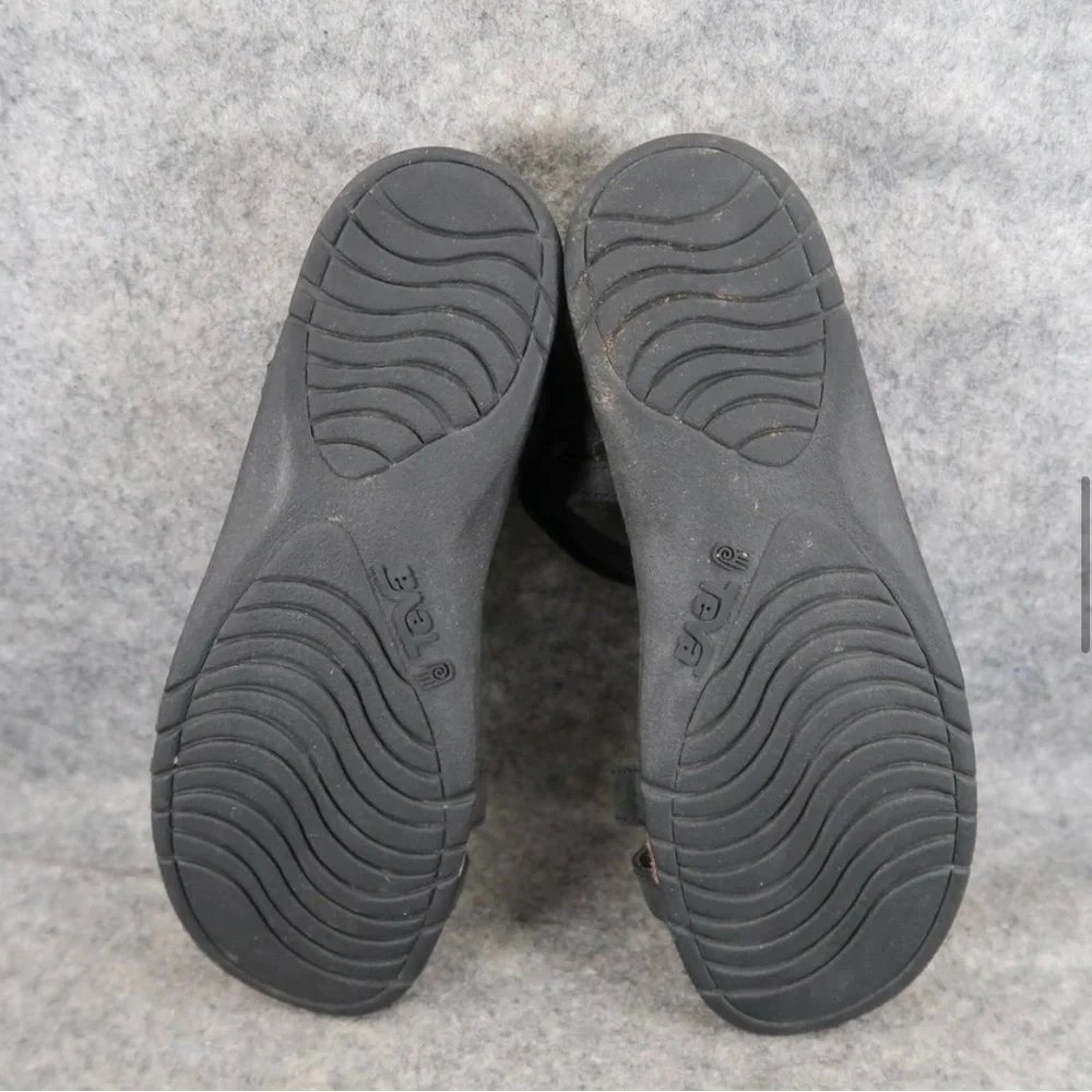 Teva Shoes Womens 9 Ventura Cork Sandals Leather Adjustable Strap Comfort Black - Picture 5 of 9